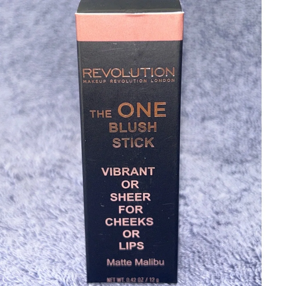 Revolution The One Blush Stick Matte Malibu Vibrant Sheer Cheek Lip Makeup